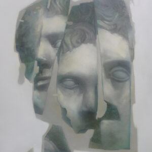 Statue Quo  <br>
110 x 80 cm - Peinture aérosol - 2022 <br>
<span style="color: darkgreen";>DISPONIBLE</span>